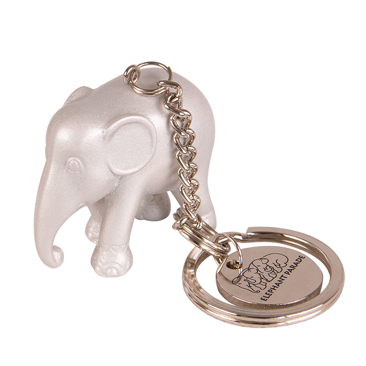 Metallic Silver Keyring